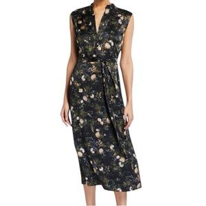 Vince Rose Field Sleeveless Popover Midi Dress sz XL 10-12